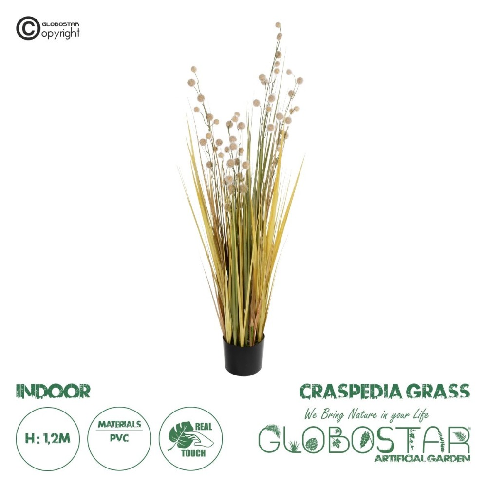 GloboStar® Artificial Garden CRASPEDIA GRASS 21479 Τεχνητό Διακοσμητικό Φυτό Κρασπέδια  Υ120cm